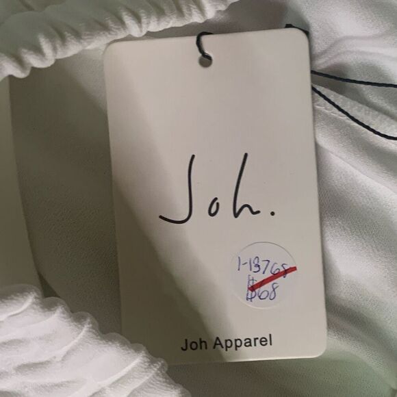 Joh Apparel Womens Large Elastic Waist Jogger Pants White Pockets‎ Stretc… - Picture 3 of 8